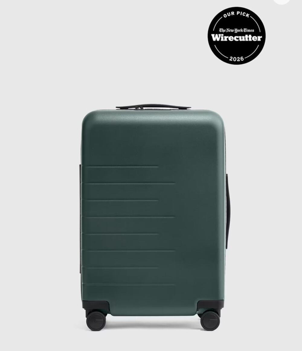 Quince Small Carry-On Suitcase Green New with Imperfection